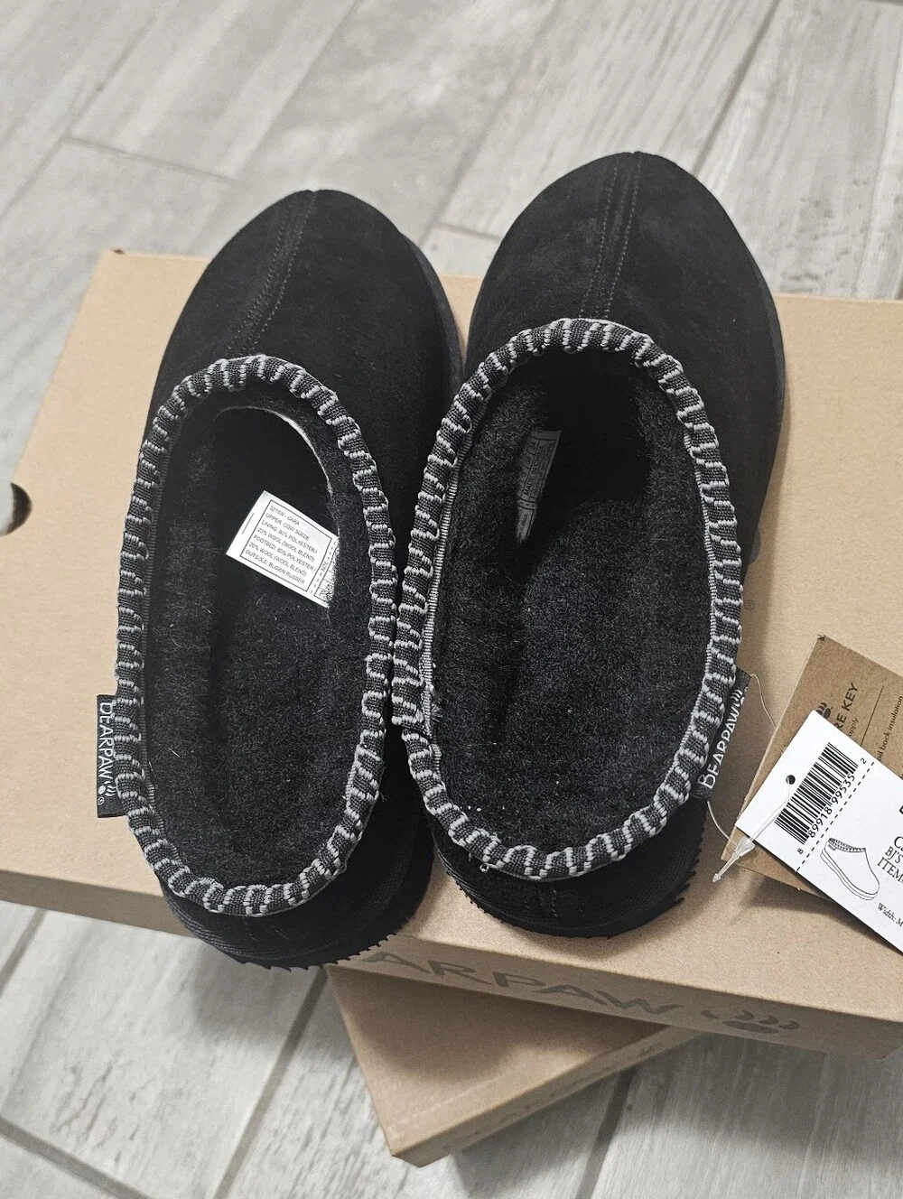BEARPAW Tabitha Suede Clog Slipper Size 7, Brand New